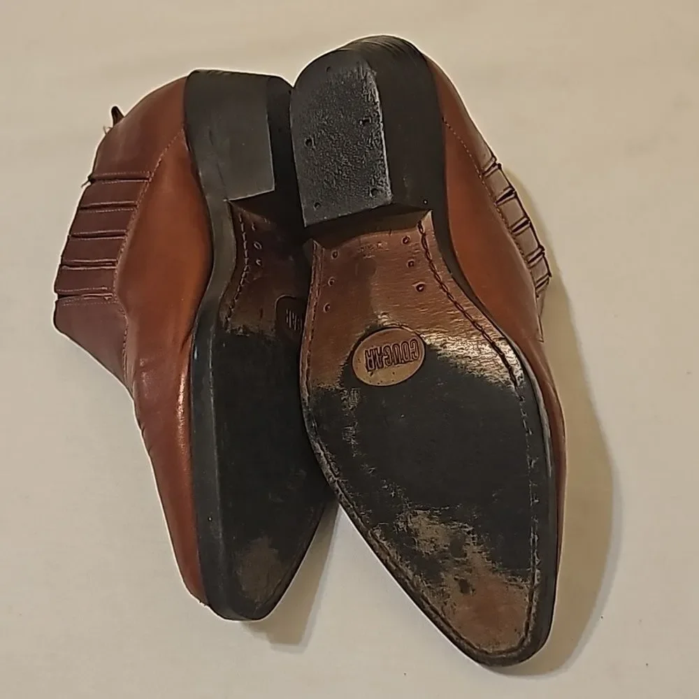 Cougar‎ vintage western leather booties size 7.5